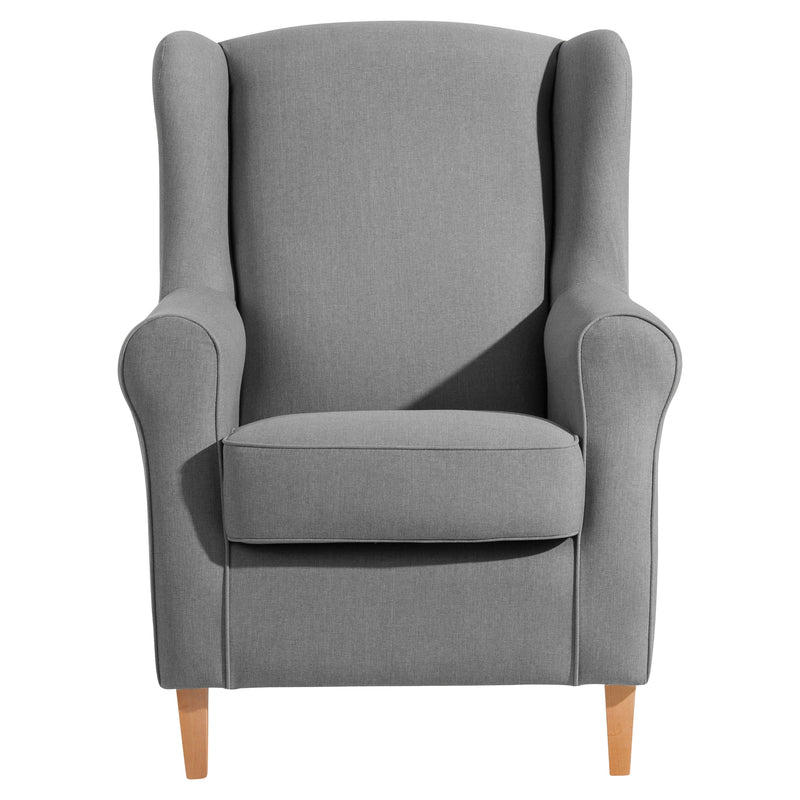 Fauteuil à oreilles Lorris de Max Winzer gris