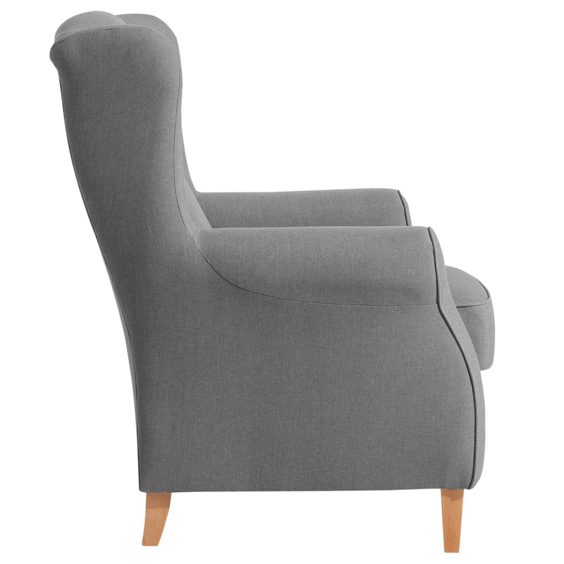 Fauteuil à oreilles Lorris de Max Winzer gris