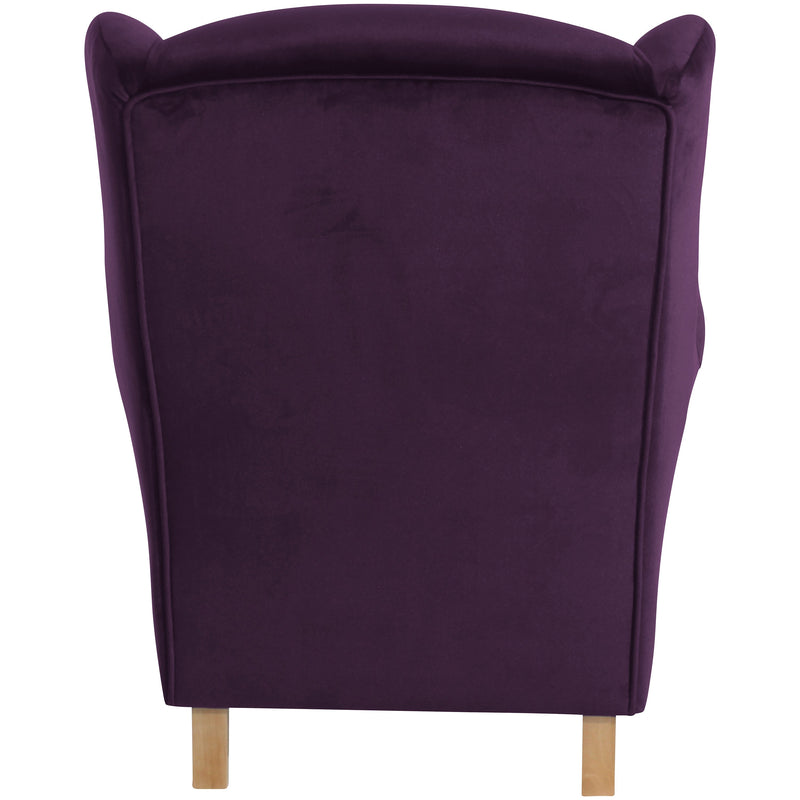 Fauteuil à oreilles Lorris violet de Max Winzer