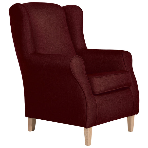 Fauteuil à oreilles Lorris rouge de Max Winzer