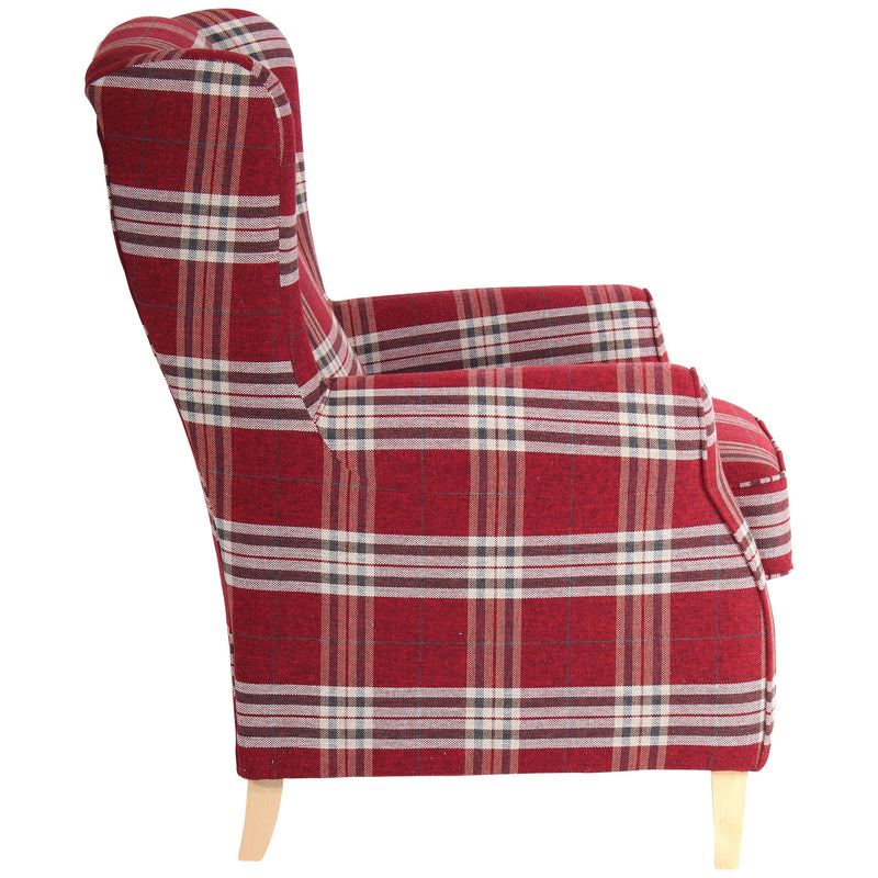 Fauteuil à oreilles Lorris rouge de Max Winzer