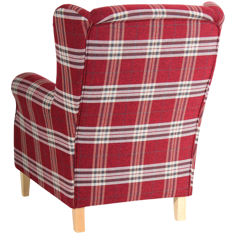 Fauteuil à oreilles Lorris rouge de Max Winzer