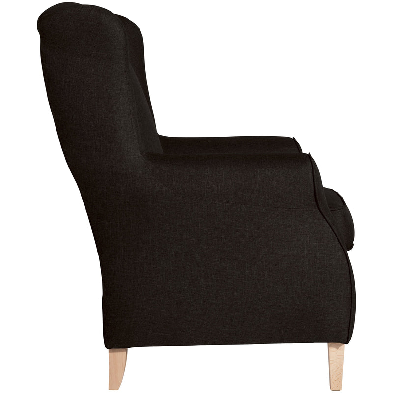 Fauteuil à oreilles Max Winzer Lorris chocolat