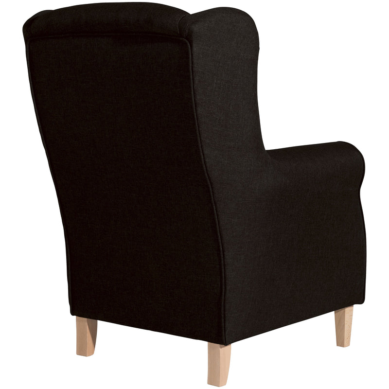 Fauteuil à oreilles Max Winzer Lorris chocolat