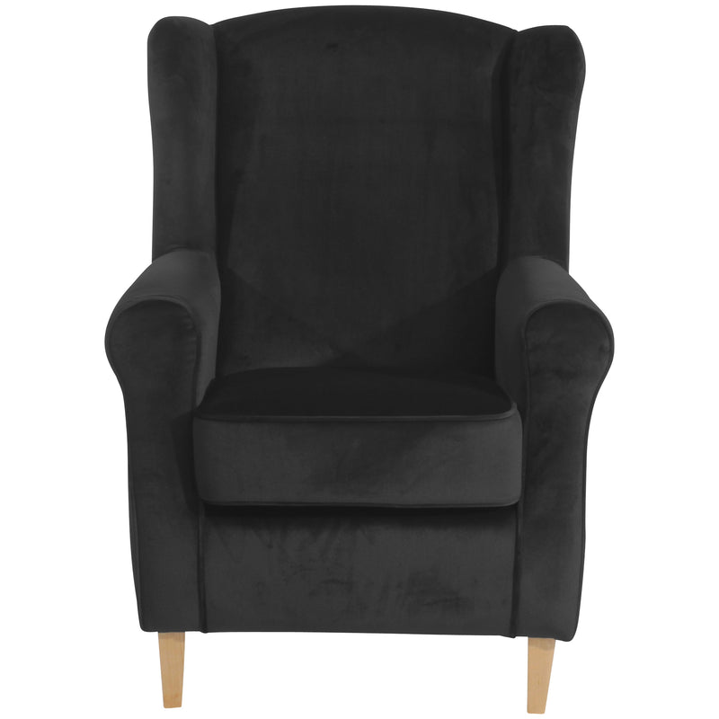 Fauteuil à oreilles Lorris noir de Max Winzer