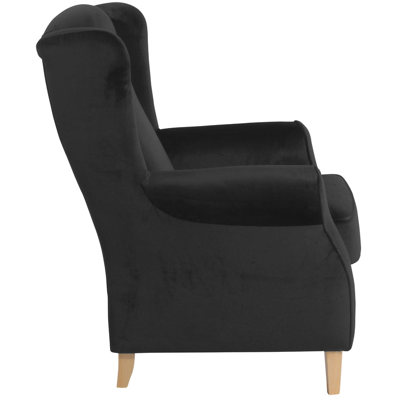 Fauteuil à oreilles Lorris noir de Max Winzer