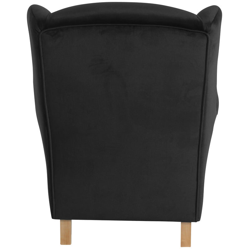 Fauteuil à oreilles Lorris noir de Max Winzer