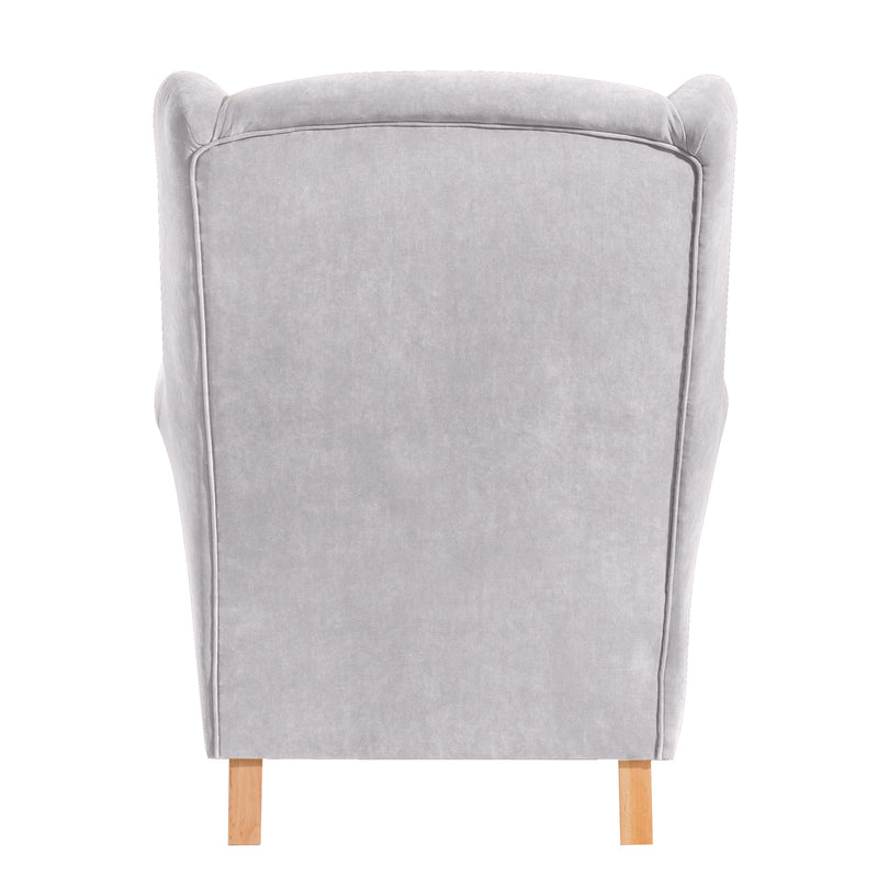 Fauteuil à oreilles Lorris de Max Winzer argent