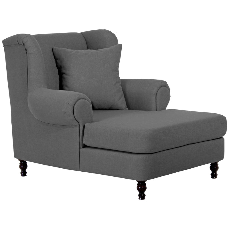 Max Winzer Grote fauteuil inclusief 2x sierkussens 55x55cm + 40x40cm Mareille antraciet