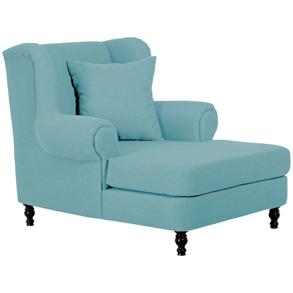 Max Winzer Grote fauteuil inclusief 2x sierkussens 55x55cm + 40x40cm Mareille aqua