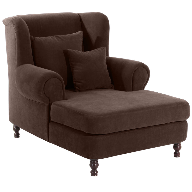 Fauteuil Max Winzer Big comprenant 2x coussins décoratifs 55x55cm + 40x40cm Mareille marron