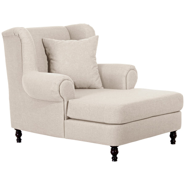 Fauteuil Max Winzer Big comprenant 2x coussins décoratifs 55x55cm + 40x40cm Mareille crème