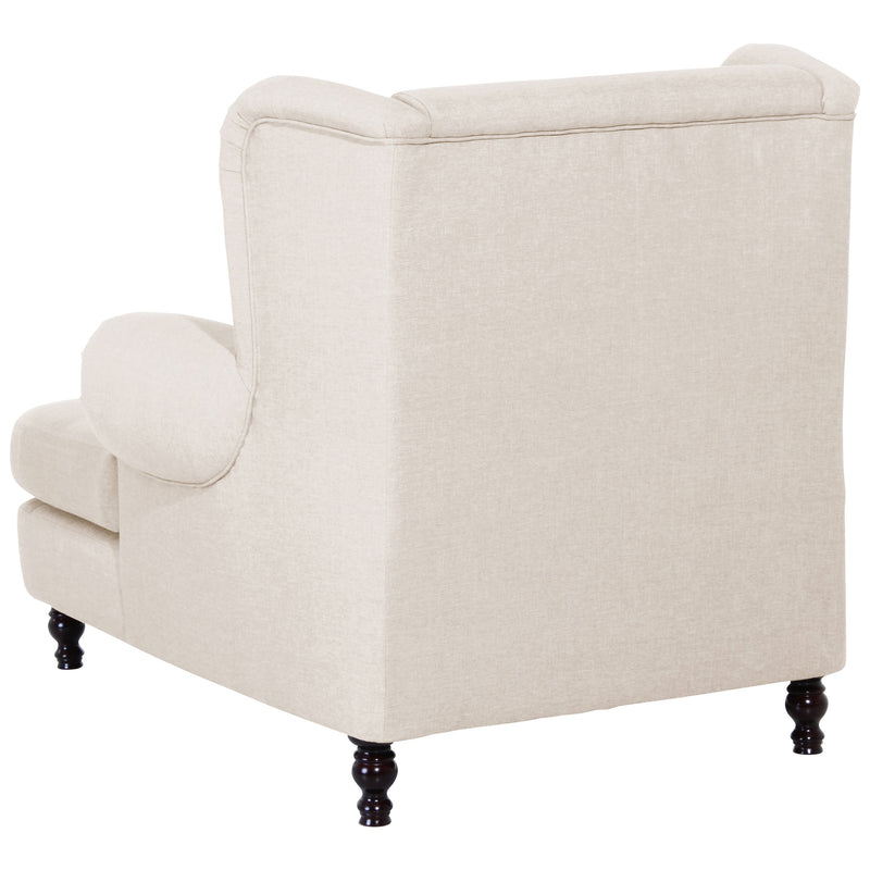 Max Winzer Grote fauteuil inclusief 2x sierkussens 55x55cm + 40x40cm Mareille crème