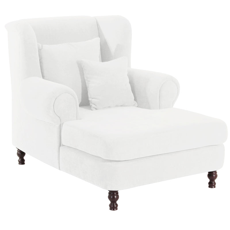 Fauteuil Max Winzer Big comprenant 2x coussins décoratifs 55x55cm + 40x40cm Mareille crème