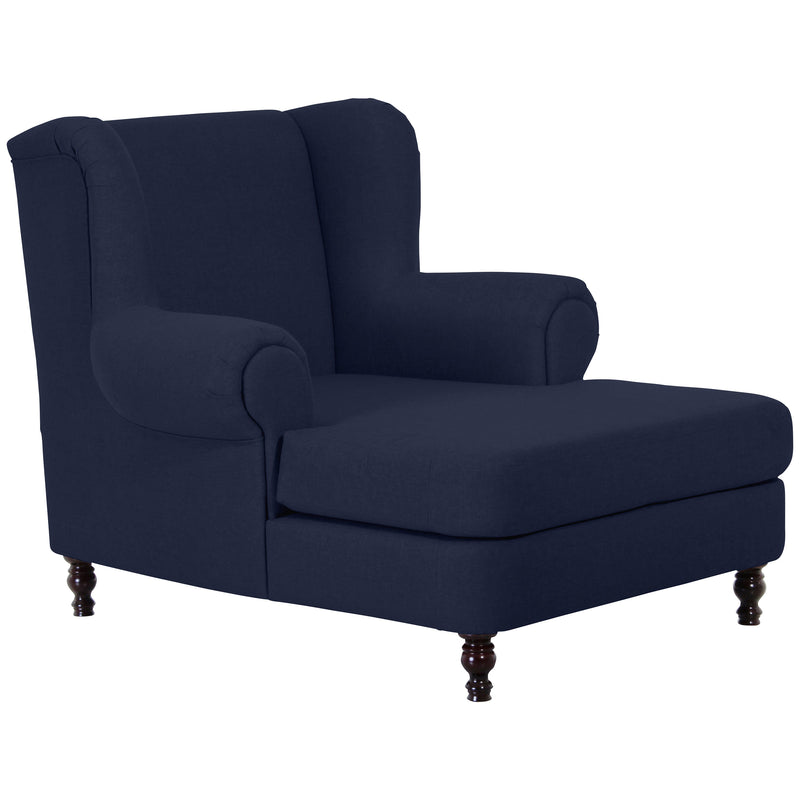 Max Winzer Grote fauteuil inclusief 2x sierkussens 55x55cm + 40x40cm Mareille donkerblauw