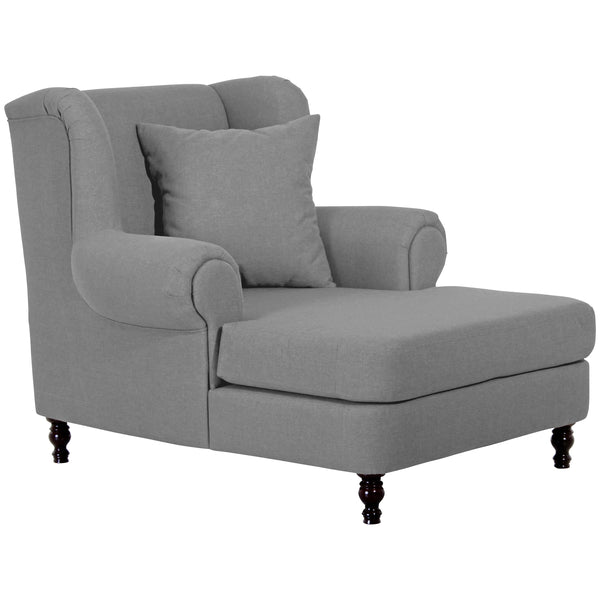 Fauteuil Max Winzer Big comprenant 2 coussins décoratifs 55x55cm + 40x40cm Mareille gris