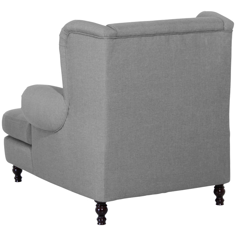 Fauteuil Max Winzer Big comprenant 2 coussins décoratifs 55x55cm + 40x40cm Mareille gris