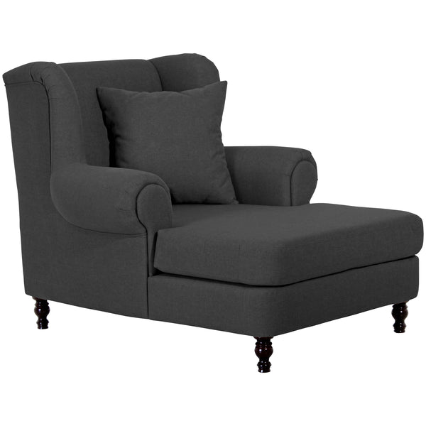 Fauteuil Max Winzer Big comprenant 2x coussins décoratifs 55x55cm + 40x40cm Mareille noir