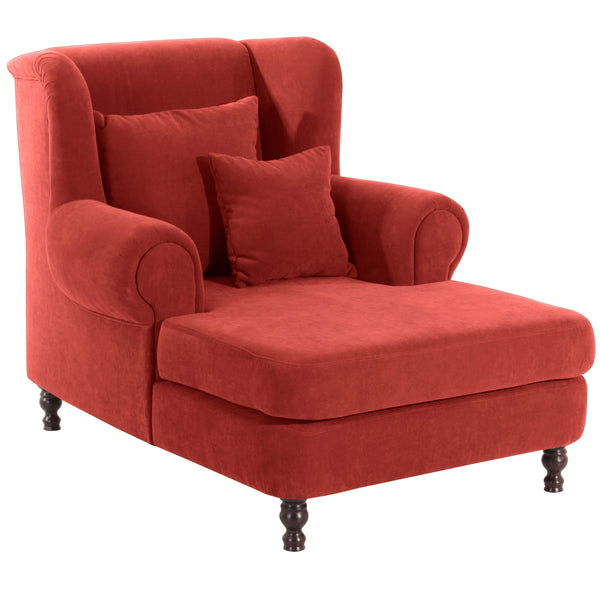 Fauteuil Max Winzer Big comprenant 2x coussins décoratifs 55x55cm + 40x40cm Mareille terracotta