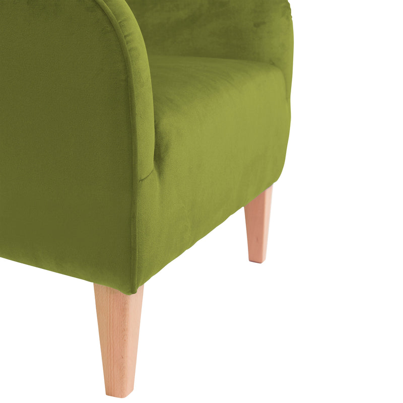 Max Winzer fauteuil Medina olijf met gele knopen