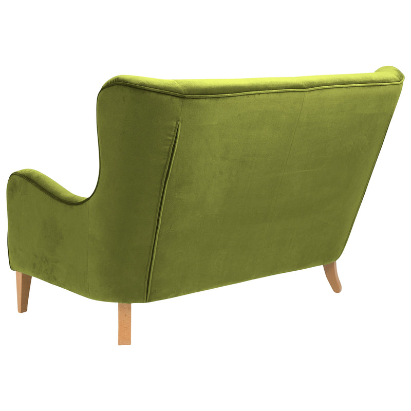 Max Winzer Sofa 2-zits Medina olijf met gele knopen