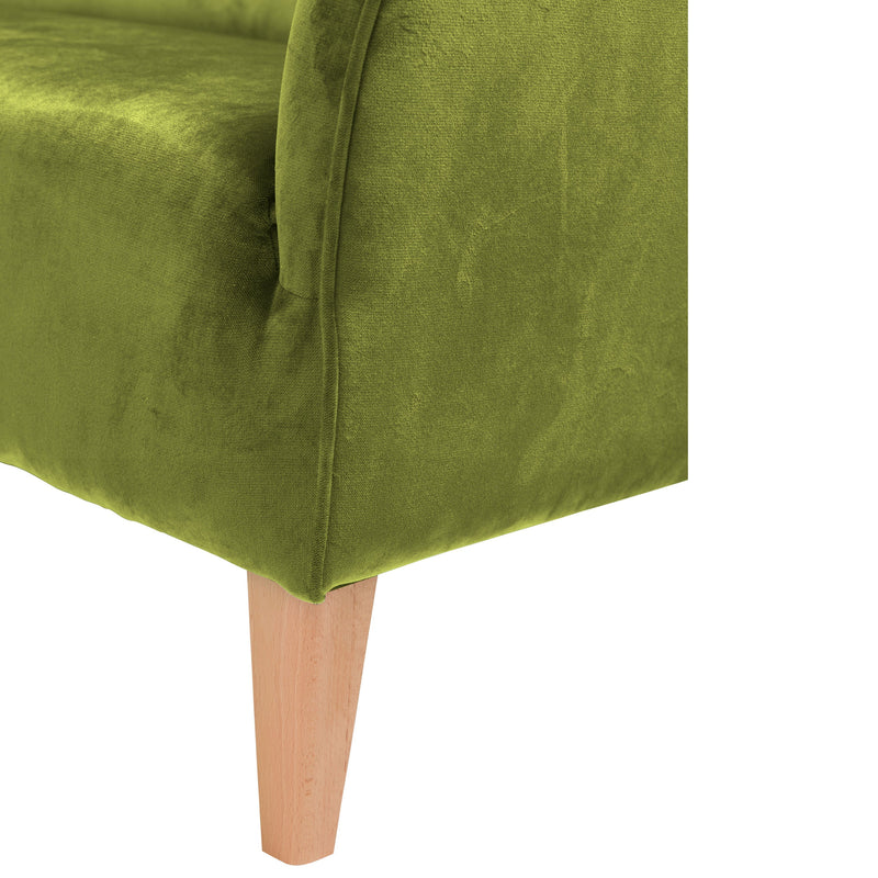 Max Winzer Sofa 2-zits Medina olijf met gele knopen