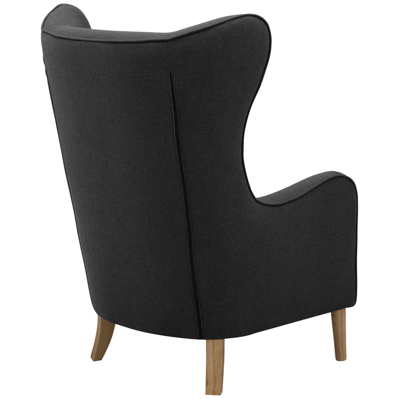 Fauteuil à oreilles Miriam de Max Winzer anthracite