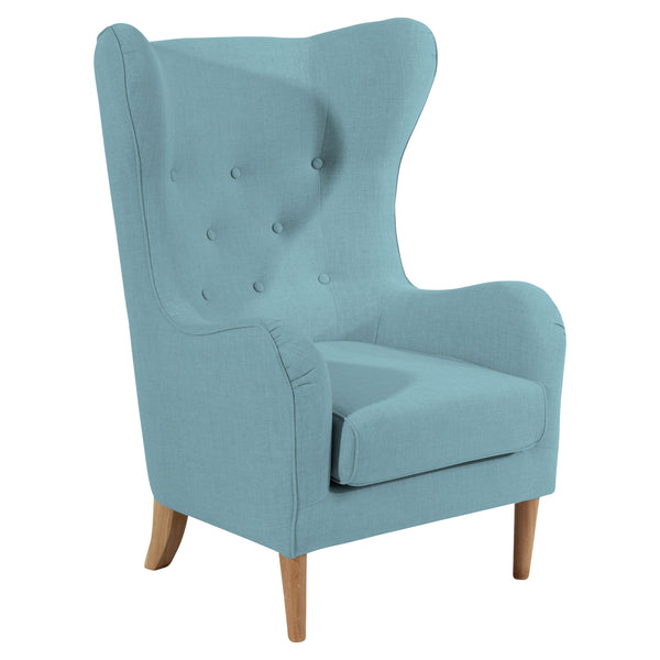 Fauteuil à oreilles Miriam de Max Winzer aqua