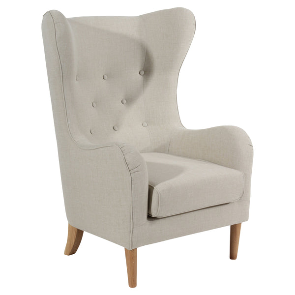 Fauteuil à oreilles Miriam beige de Max Winzer