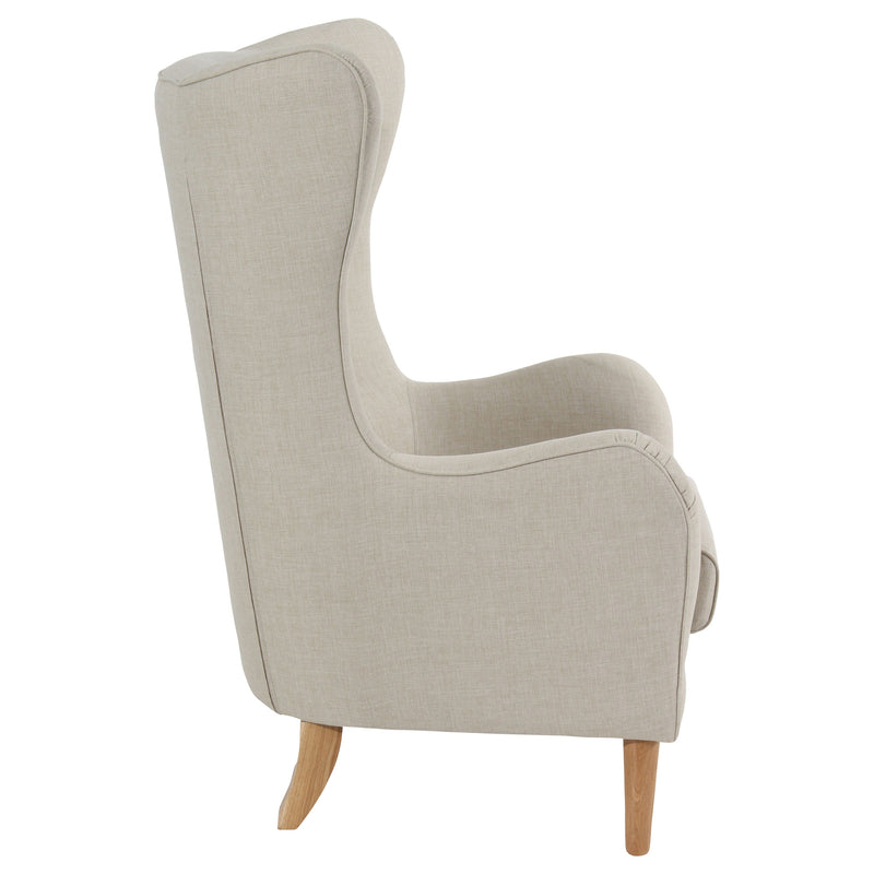 Fauteuil à oreilles Miriam beige de Max Winzer