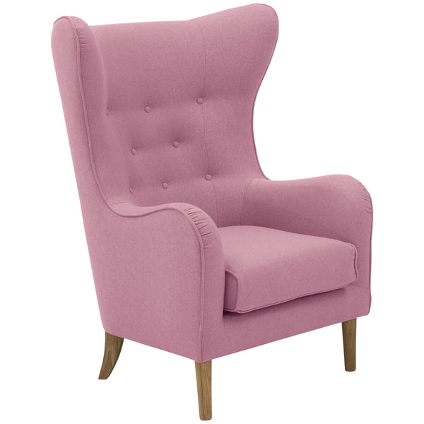 Fauteuil à oreilles Miriam rosé de Max Winzer