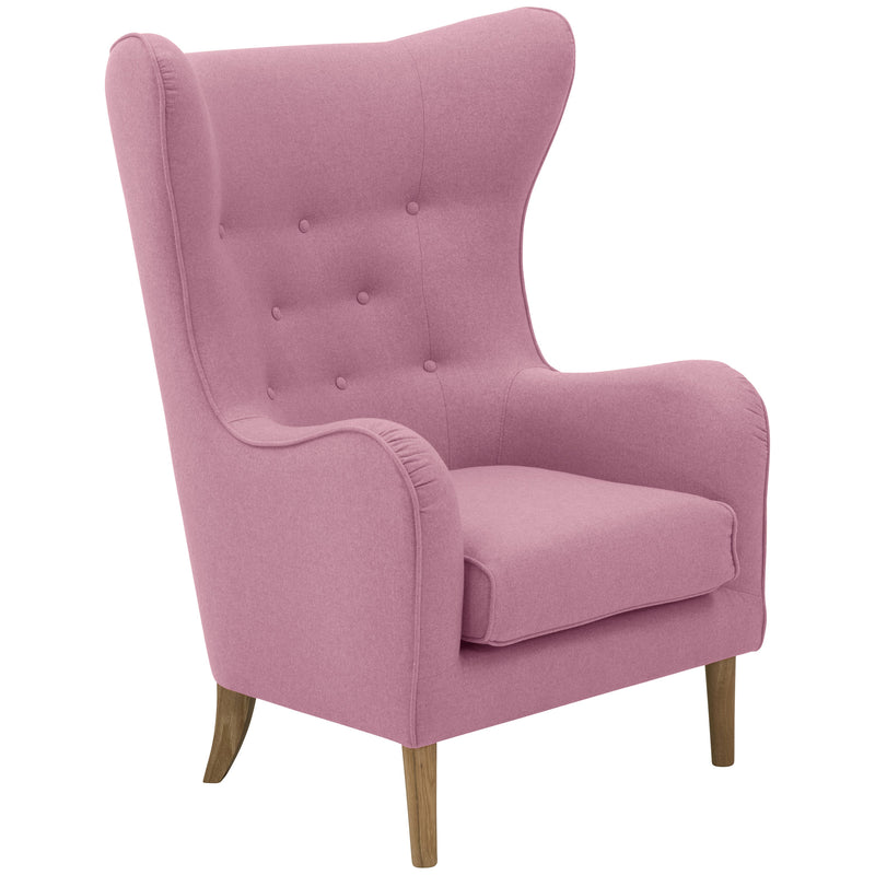 Fauteuil à oreilles Miriam rosé de Max Winzer