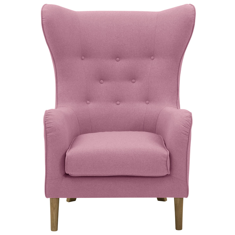 Fauteuil à oreilles Miriam rosé de Max Winzer