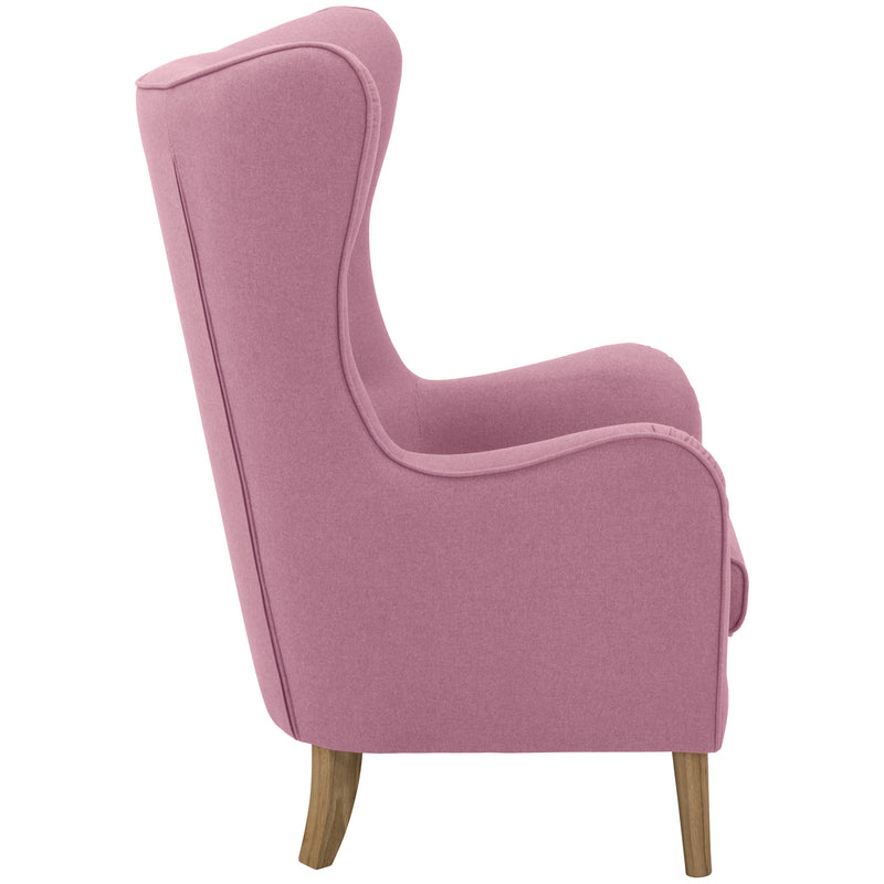 Fauteuil à oreilles Miriam rosé de Max Winzer