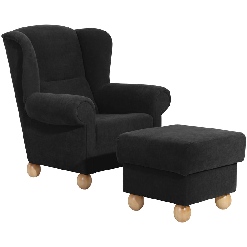 Max Winzer Wingback stoel Monarch zwart