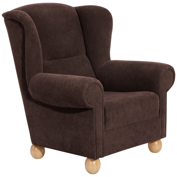 Fauteuil à oreilles Max Winzer Monarch marron