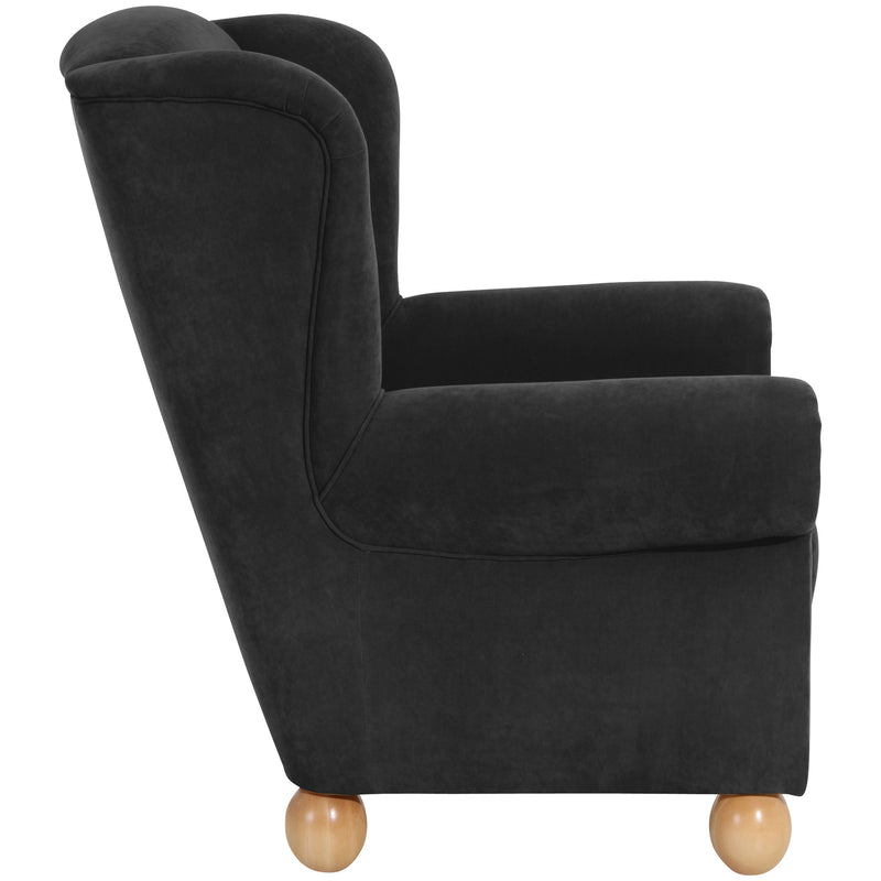 Max Winzer Wingback stoel Monarch zwart