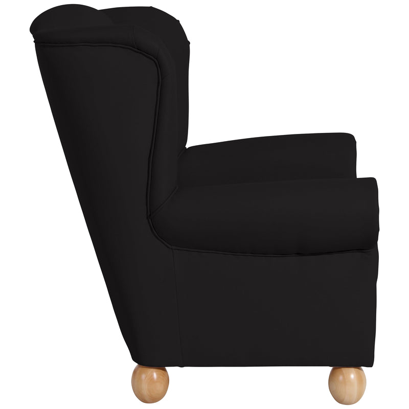 Fauteuil à oreilles Max Winzer Monarch Noir