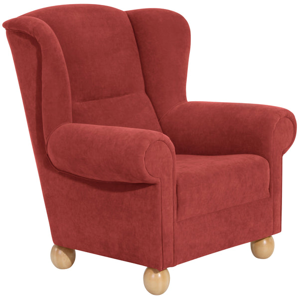 Max Winzer Wingback stoel Monarch terracotta