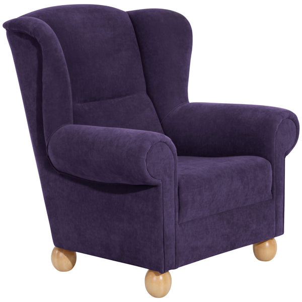 Fauteuil à oreilles Max Winzer Monarch violet