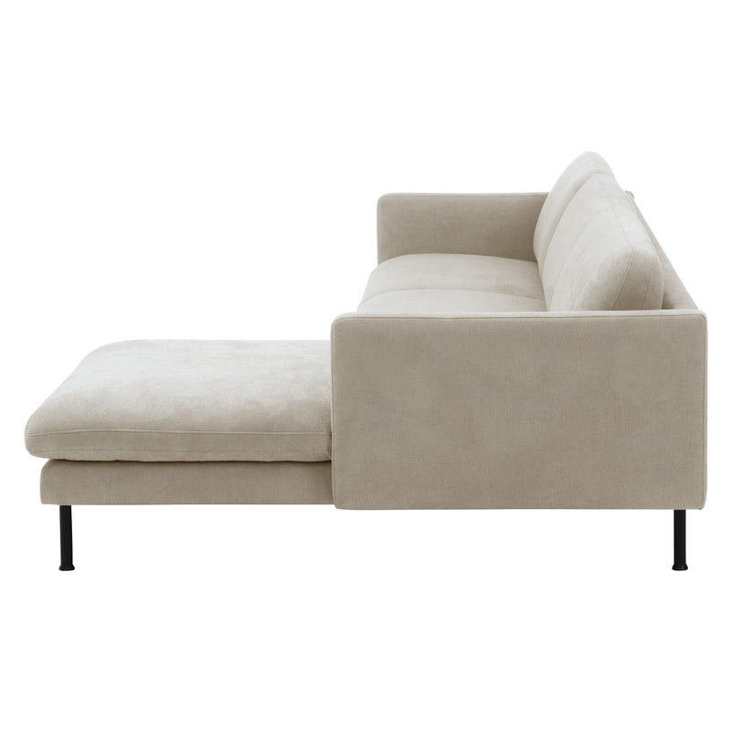 Max Winzer Sofa 2,5-Sitzer links mit Longchair rechts Nathan beige