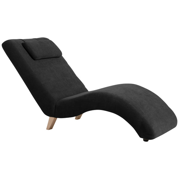 Max Winzer Chaise longue Norris noir