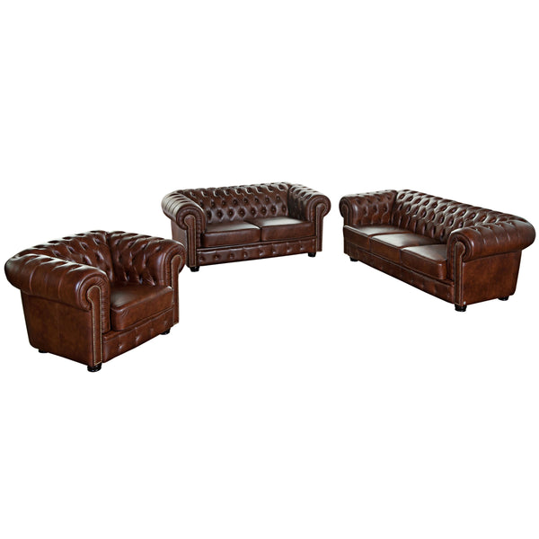 Max Winzer Sofa 3-Sitzer / Sofa 2-Sitzer / Sessel Norwin braun