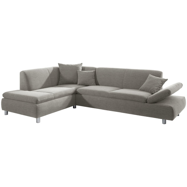 Max Winzer Ecksofa links mit Sofa 2,5-Sitzer rechts Prag silber