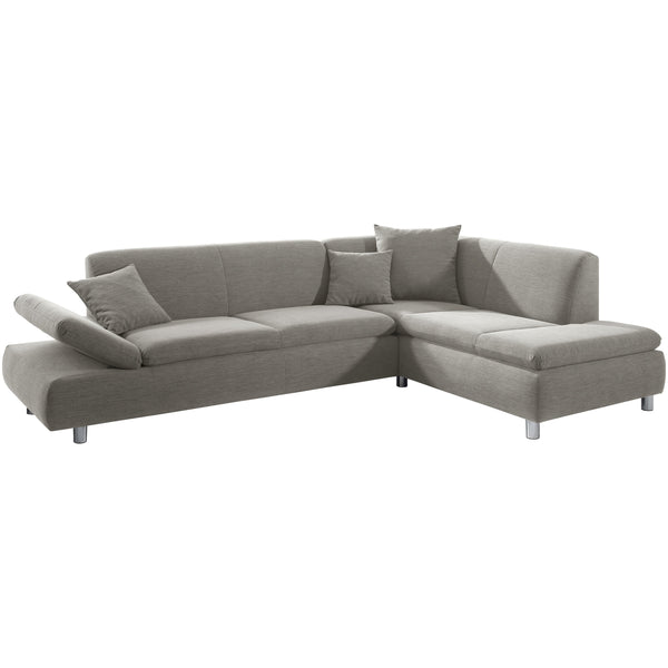 Max Winzer Sofa 2,5-zits links met hoekbank rechts Praag zilver