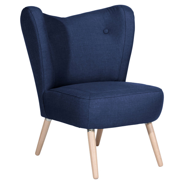 Fauteuil Max Winzer Sari bleu foncé