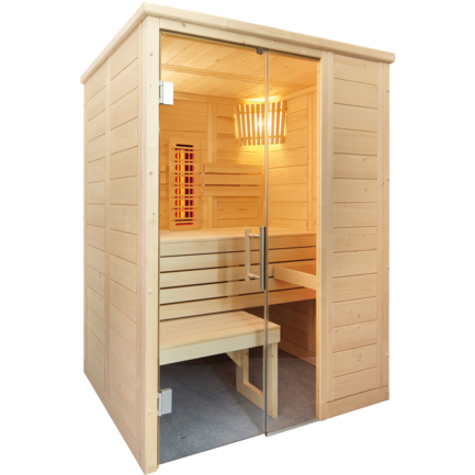 Sentiotec Harvia Alaska Mini Infra+ vaste sauna: sauna-infraroodcombinatie