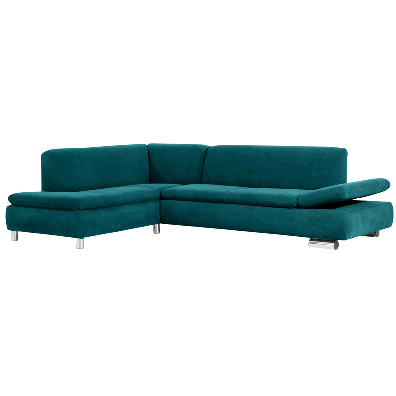 Max Winzer Ecksofa links mit Sofa 2,5-Sitzer rechts Terrence petrol