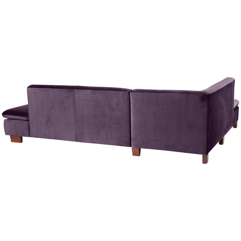 Max Winzer Ecksofa links mit Sofa 2,5-Sitzer rechts Terrence purple