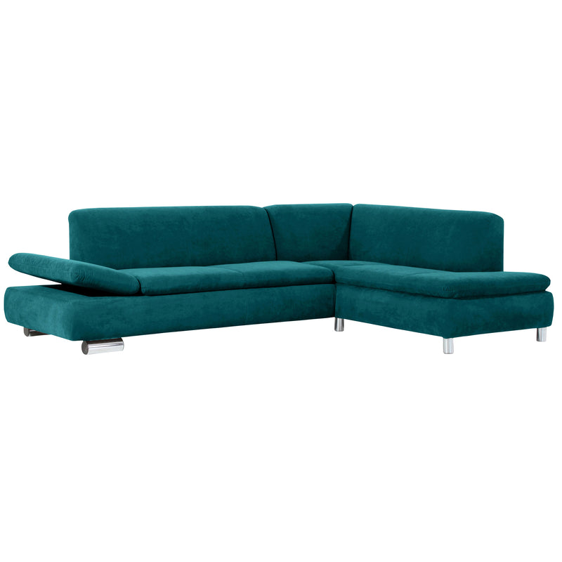 Max Winzer Sofa 2,5-Sitzer links mit Ecksofa rechts Terrence petrol